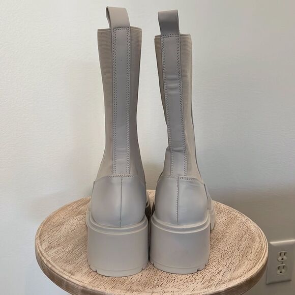 Steve Madden Hesitant Lug Mid Calf Boot Bone Leather Size 8.5 NIB - Picture 10 of 11